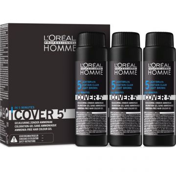 L'Oreal Professionnel Homme Cover 5' No.5 Light Brown 3x50ml