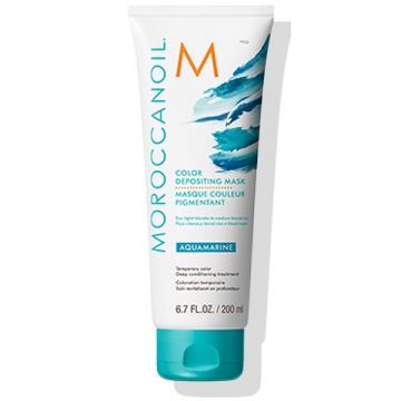 Masca de par nuantatoare Moroccanoil Aquamarine 200ml