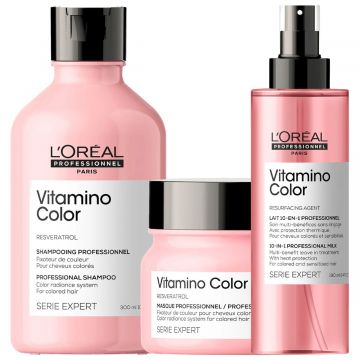 Комплект L'Oreal Professionnel Serie Expert Vitamino Colour Trio, за боядисана коса, 300мл+250мл+190мл