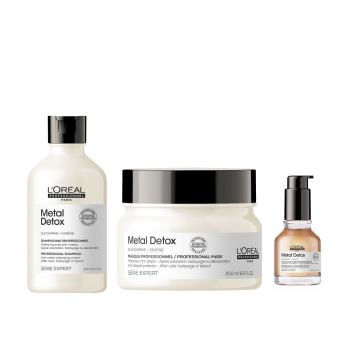 Pachet L`Oreal Professionel Serie Expert Metal Detox 300ml+250ml+50ml