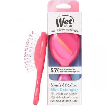 Perie de par Wet Brush Mini Original Prisma Glow pentru descurcare Roz Xpert Beauty