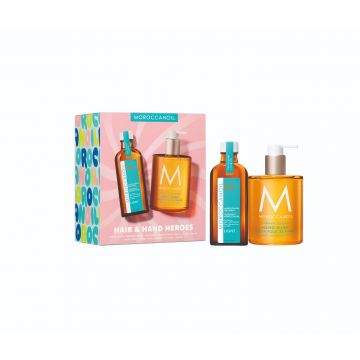 Set de par si maini Moroccanoil Treatment Light + Hand Wash 100ml+360ml
