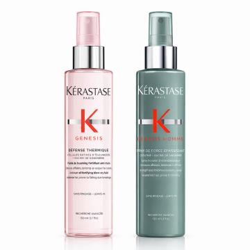 Pachet Kerastase Genesis Defense Thermique + Genesis Homme Spray, pentru el si ea, 2x150ml