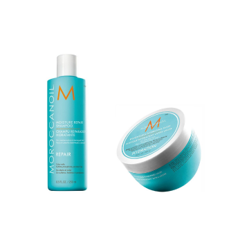 Pachet Moroccanoil Weightless Hydration + Repair 2x250ml