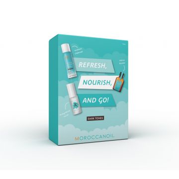 Moroccanoil Refresh, Nourish & Go Dark Tones Hajszett, 65ml+30ml+25ml