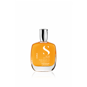 Ulei de par Alfaparf Semi Di Lino Curls Multi-Benefit Oil, pentru par cret, 100ml