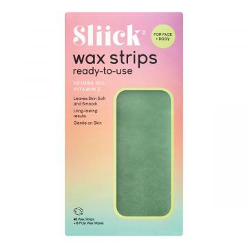 Sliick Ready to Use Wax Strips szőrtelenítő gyantacsíkok, 40 db.
