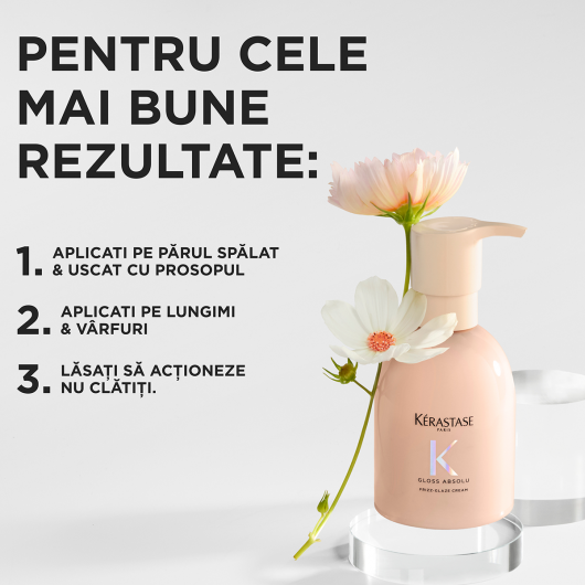 Crema de par Kerastase Gloss Absolu Frizz-Glaze, leave-in, anti