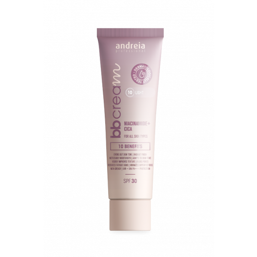 Face Makeup BB Cream Andreia Makeup cu protectie solara SPF 30, 10 Light, 50ml