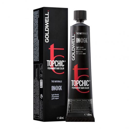 Hair Color Vopsea de par permanenta Goldwell Topchic 8N@GK Cupru Auriu Blond Deschis 60ml