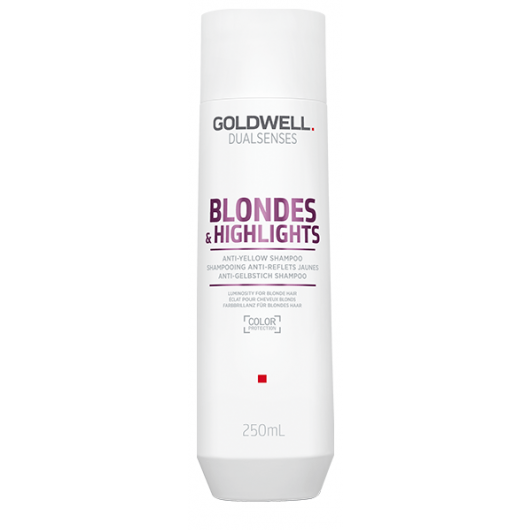 cel mai bun sampon impotriva caderii parului Sampon Goldwell Dual Senses Blondes&Highlights Anti-Yellow pentru par blond 250ml