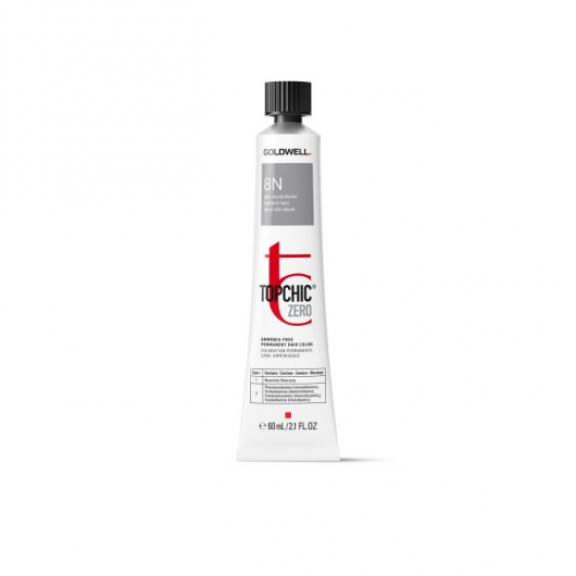 Vopsea permanenta de par fara amoniac Goldwell Topchic Zero 8N 60ml