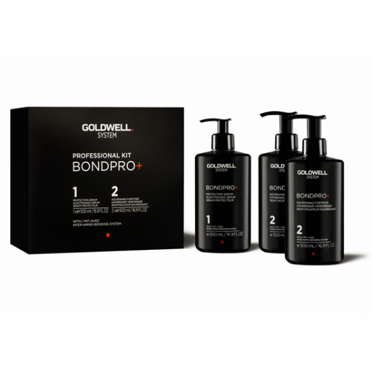 Hair Care Kits Set de par Goldwell Bond Pro+ pentru fortifiere 3x500ml
