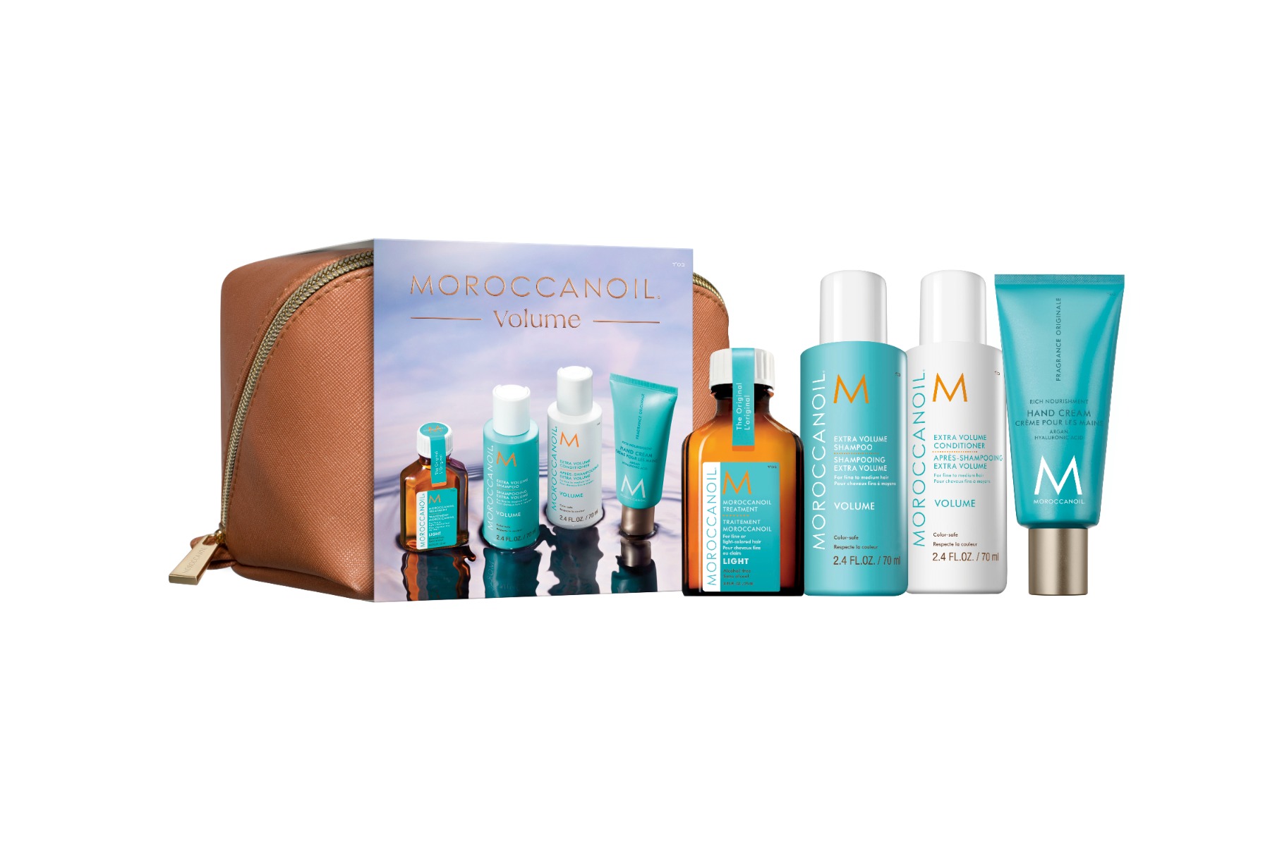 Set Moroccanoil Travel, pentru volum, 2x70ml+40ml+25ml